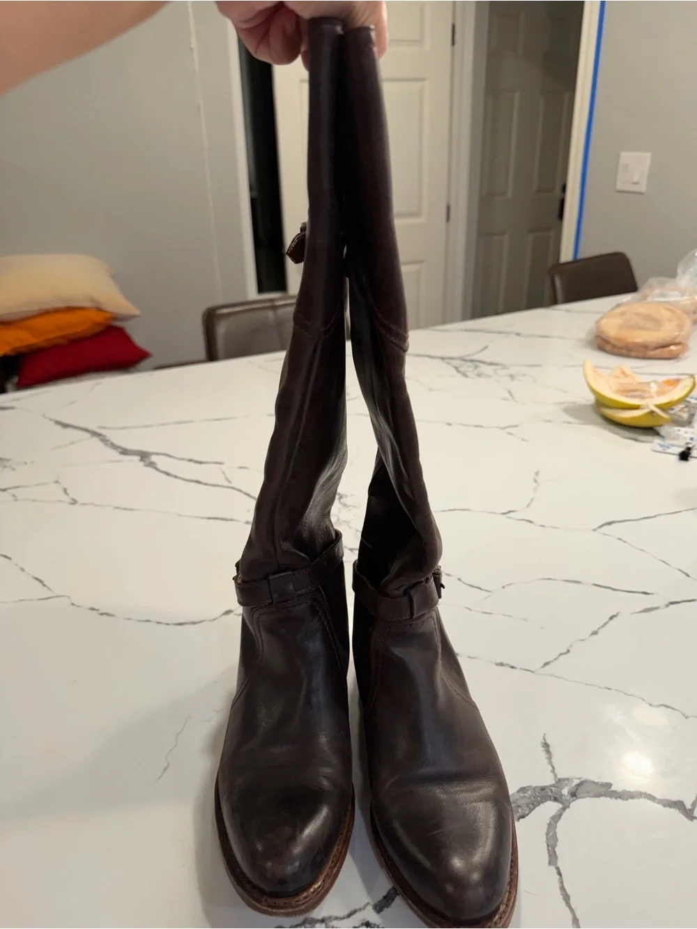 FRYE Women's Tall Brown Leather Riding Boots size 6